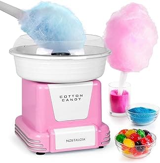 Nostalgia NRPCM85PK Retro Cotton Candy Machine Maker, Pink