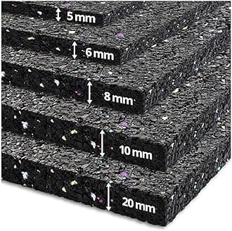 etm Anti-Vibration Washing Machine Mat - Soundproof Mat for Appliances | Thick Rubber | Sound and Impact Absorbing | Thickness: 10mm - 60 x 60 cm