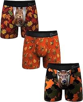 Shinesty Hammock Support Mens Boxer Briefs | Underwear Flyless | 3 Pack