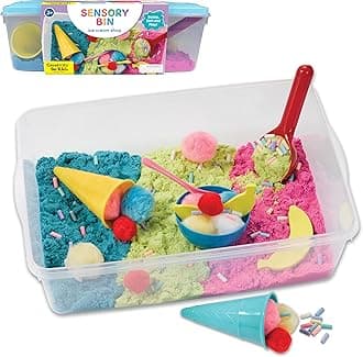 Creativity for KidsSensory Bin: Ice Cream Shop Playset - Pretend Play, Early Learning for Girls and Boys
