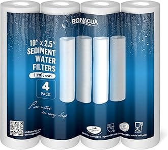 Ronaqua 1-Micron Sediment Water Filter Cartridge, 4 Pack