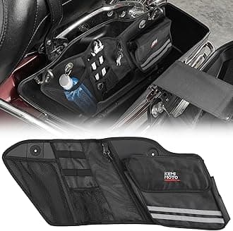 Motorcycle Saddlebag Organizers 2 Pack Compatible with Touring Models 2014-2024 2025 Street Glide Road King 2014-2023 Road Glide Black Saddle Bag Liners