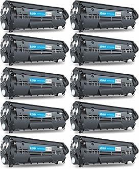 12A Toner Cartridge Replaces HP Q2612A Canon 303/703/FX-9/FX-10 Compatible with HP 1010-1020/1022/1315-3030/M1005 Canon LBP2900/3000/L100 I 1500 Page Yield I 1 Year Warranty (1 PC)