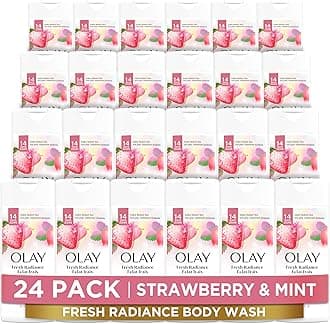 Olay Fresh Outlast Cooling White Strawberry & Mint Body Wash, 3.0 Ounce (pack Of 24)