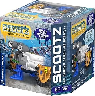 Thames & Kosmos ReBotz: Scootz – The Cranky Crawling Robot | Build a Wacky Motorized Robot! | Collect All 4 | Combine to Make New Robotic Creations | Great Stocking Stuffer, Easter Basket Goodie