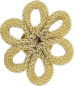 18K Gold Tone lapel Pins Brooch for Men Suit, Metal Flower Brooch Pins for Women, Mens Suit Accessories on Wedding Birthday Anniversary Father's Day.