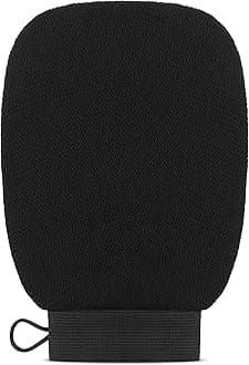 Valitic Exfoliating Glove - Body Scrubber Exfoliator Mitt for Use at Shower or Bath - Exfoliating Body & Face Dead Skin Remover - Korean Style Exfoliating Women & Men Washcloth -Single Black