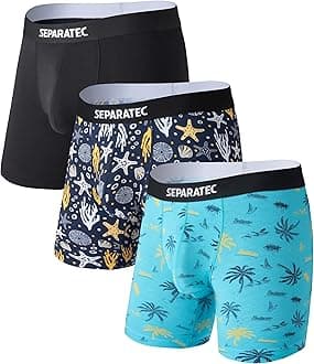 Mens Underwear with Pouch Moisture Wicking Dual Pouch Boxer Briefs Breathable Cool Rayon from Bamboo Underwear Men