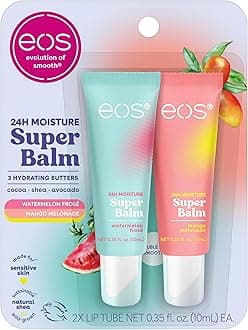 24H Moisture Super Balm- Watermelon Frosé & Mango Melonade, Lip Mask, Day or Night Lip Treatment, Made for Sensitive Skin, 0.35 fl oz, 2-Pack