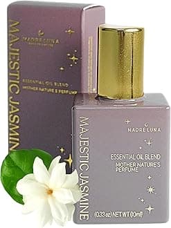MADRE LUNA AYURVEDIC SKIN CARE, Majestic Jasmine Roll-On Natural Perfume for Women - Long-Lasting & Alcohol-Free Fragrance with Destilated Oils, Natural Scent, 10 ml | Floral & Elegant