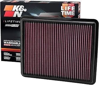 K&N 33-2448 High Performance Replacement Air Filter for 2010 Kia Sorento 2.4L L4 and 3.5L V6