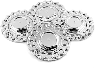 4 PCS 168 mm Wheel Center Caps Compatible With BBS RS/BBS STYLE 5 / AVID.1 AV05 /STR Racing STR 606 / ESM 002R, OD: 6.61 in / 168 mm Chrome Hub Caps