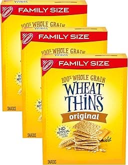 Wheat ThinsOriginal Whole Grain Wheat Crackers, Family Size, 14 oz (Pack of 3)