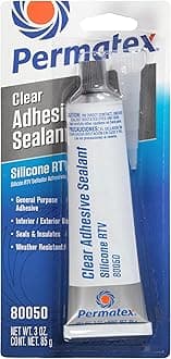 80050 Clear RTV Silicone Adhesive Sealant, General Purpose Adhesive, Seals & Insulates, Interior and Exterior Usage, Waterproof, Durable and Flexible 1x 85g