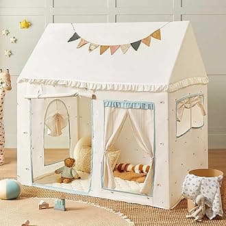 Tiny Land Kids Tent with Mat, Kids Play Tent for Toddlers, Playhouse for Kid Indoor, Ideal Toy Gift for 3+ Boys, Play Room Furniture