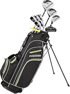 Quality Men's Right Handed Complete Golf Club Set for Tall Men (Height 6'1" to 6'4") Includes: 460cc Driver, 3 Wood, 21 Hybrid, 6, 7, 8, 9, PW Irons, Putter, Deluxe Stand Bag & 3 Headcovers