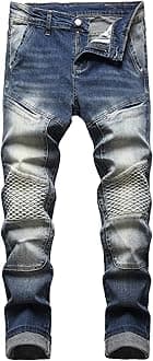 mens Skinny Stretch Jeans for Men Casual Pants