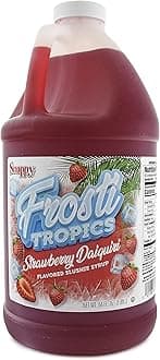 Snappy Frosti Tropics Strawberry Daiquiri Slushie Mix, Slushie Syrups for Machine, Granita Slushy Syrup, Drink Mixers for Cocktails, Slushy Drink Mixes for Alcohol, 1/2 Gallon