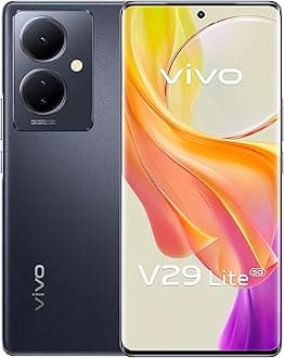 vivo V29 Lite 5G Dual SIM (Flare Black, 12+8GB RAM, 256GB) 120Hz 3D Curved AMOLED Display | 64MP OIS Camera | 44W Charging | NFC | Backpack, Earbuds + 24M extended warranty + 6M Screen Protection