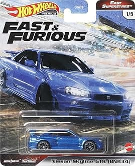 Hot Wheels Nissan Skyline GTR, [Blue] Fast Superstars 1/5
