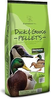 Copdock Mill Duck & Goose Pellets A Complete Diet for Adult Waterfowl Ideal for Ground Feeding Supports Digestive Health Containing Natural Oregano Oil Non-Floating Pellets (20kg)