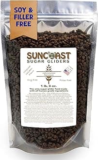 Suncoast Sugar Gliders Food, Chicken & Rice Wholesome Balance - High Animal Protein Pellets, No Soy Meal, 30% Protein, Calcium + Vitamins & Minerals - Chicken, Egg & Fish Meal, 1.5 lb