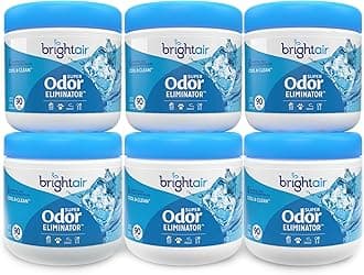 Bright Air Solid Air Freshener and Odor Eliminator, Cool and Clean Scent, 14 Oz Each, 6 Pack