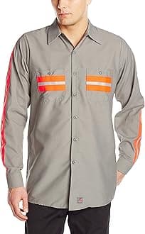 Men's Industrial 2 Piece Lined Collar Work Shirt, 34 x 38