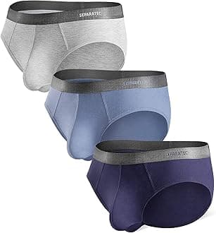 SeparatecMen's Boxer Shorts Bamboo Rayon Breathable Soft Men's Underwear with Double Pouch Pack of 3 or 6 Pack