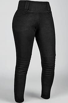 GREAT BIKERS GEAR - Motorcycle Motorbike Super Leggings Pants Ladies Kevlar Lined Protective Motorcycle Women Leggings with Removable CE Armour, (Short Leg)