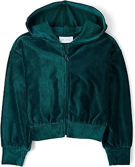 The Children's Place girls Long Sleeve Active Hooded Fleece Full Zip Up Sweatshirt (pack of 1)