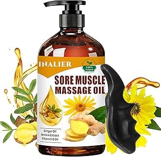 INALIER Sore Muscle Massage Oil,Gift for Husband Dad Boyfriend,Relaxing Massage Oil,Arnica Oil,Massages Oil for Massage Therapy,Gifts for Men and Women,Spa Gifts for Him Her