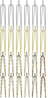 THANU'S CRAFT girls Multicolour Big U Saree Safety Pins Brooch Combo Chira Sari Plates & Pleats Clips Pins