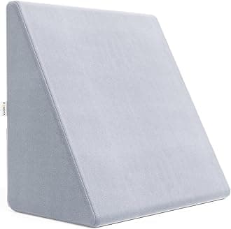 FOVERA Wedge Pillow Memory Foam | 2 Years Warranty | Orthopedic Wedge Cushion for Back Support, Sleeping, Leg Elevator, Pregnancy, GERD, Anti Snoring (Grey, 18 x 17.5 x 11 Inch)