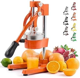 – CO-Z Commercial Grade Citrus Juicer Professional Hand Press Manual Fruit Juicer Orange Juice Squeezer for Lemon Lime Pomegranate (Multicolor Cast Iron/Stainless Steel)