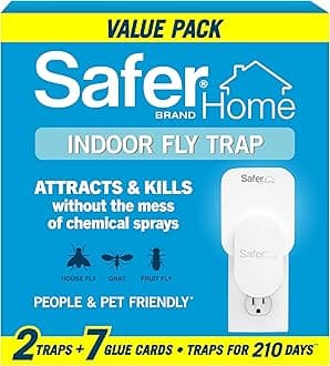 Home Indoor Plug-in Fly Trap - SH502-2R7SR - Effective Fruit Fly Traps for Indoors, Gnat Traps for House Indoor, 400 Sq Ft Protection - Style: 2 Devices + 7 Glue Cards