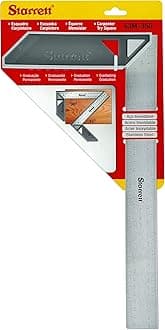 Starrett K53M-350-S Carpenters Try Square for Woodworking – 350mm Metric Set Square