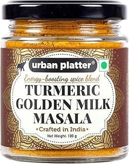 Urban Platter Turmeric Golden Milk Masala, 100g (Haldi Doodh Spice Blend, Sugar-free, Immunity elixir)
