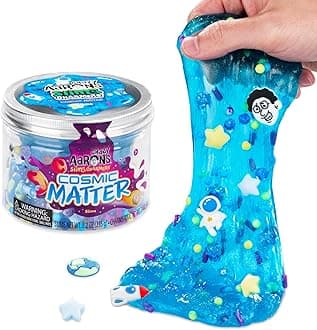 Crazy Aaron’s Slime Charmers - Cosmic Matter, Blueberry Scented Slime with Charms, Non-Toxic, Super Stretchy & Squishy Fidget Toy Suitable for Boys and Girls Aged 3Y+