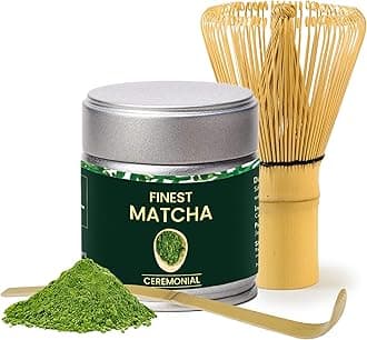 AA Ceremonial Matcha Green Tea Essential Set | 30g Matcha, Bamboo Whisk & Scoop | Perfect for gifting