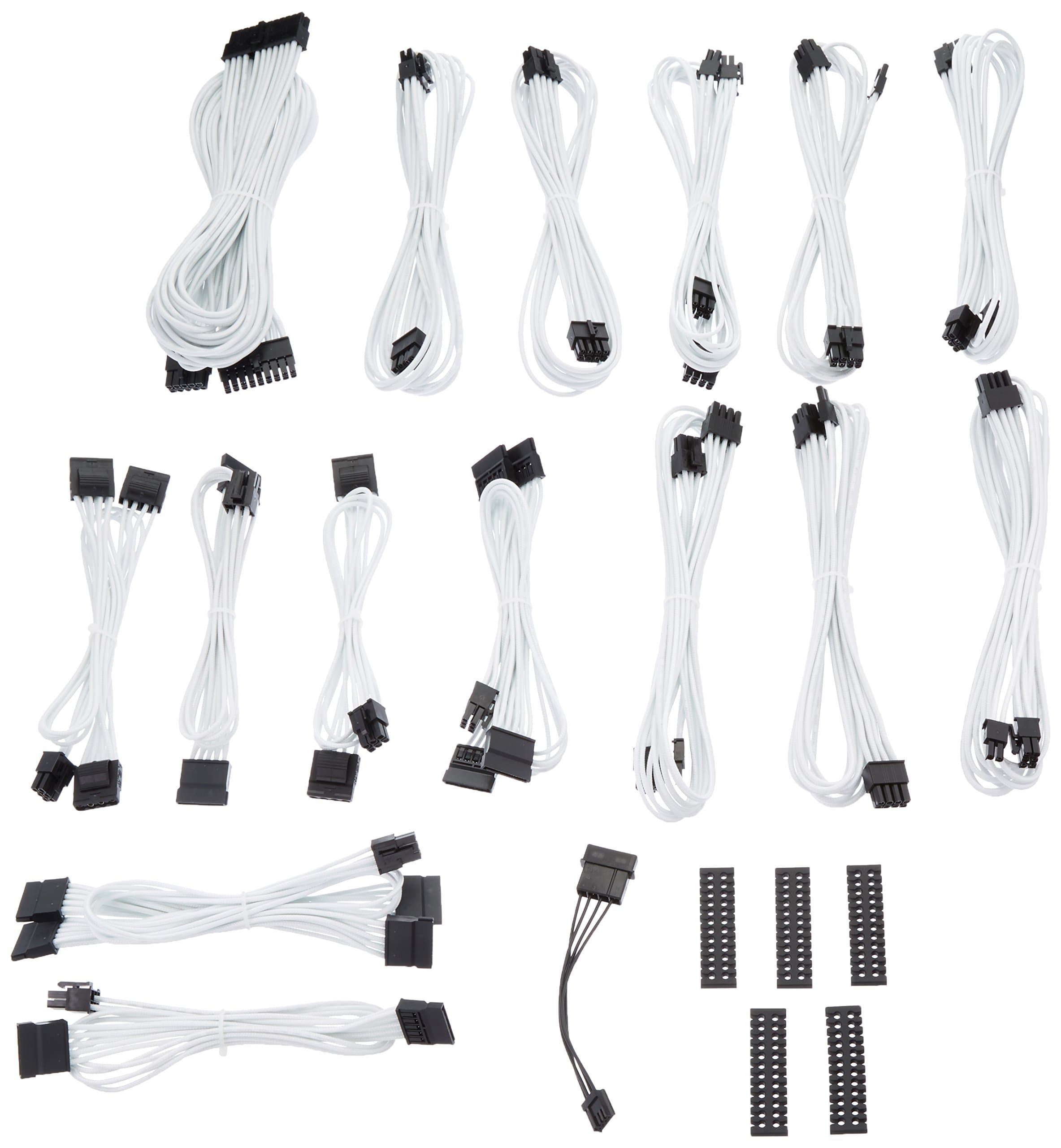 BitFenix Alchemy 2.0 PSU Cable KIT for EVGA Supernova T2/P2/G2/G3 Power Supply, EVG-Series - White (BFX-ALC-EVGWW-RP)