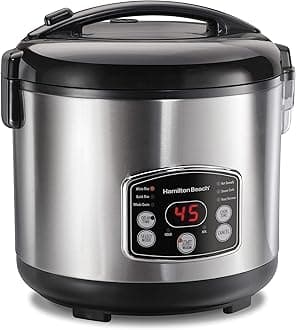 Hamilton Beach 37548 Rice & Hot Cereal Cooker, Stainless Steel