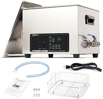 U.S. Solid 15L Ultrasonic Cleaner - 28/40kHz Dual-Frequency Digital Ultrasonic Cleaning Machine with Heater, Timer, and Degas Function
