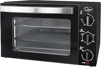 Quest 35399 20L Mini Countertop Oven 1500W / Multifunction Cooking Grill, Bake, Toast, Rotisserie, and Convection/Adjustable Temperature / 60 Mins Timer & Auto Shut Off with Bell
