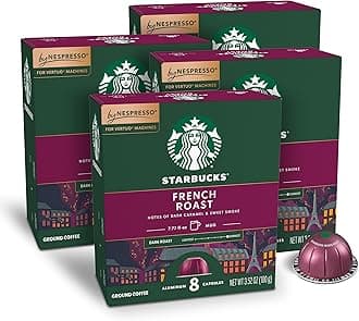 Starbucks by Nespresso Vertuo, French Roast, Dark Roast Coffee, 32-count Coffee Pods, Brews 7.8 oz.