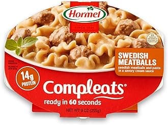 HORMEL COMPLEATS Swedish Meatballs Microwave Tray, 9 Ounces (Pack Of 6)