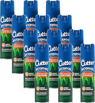 Cutter Backwoods Insect Repellent, Aerosol, 11-Ounce, 12-Pack