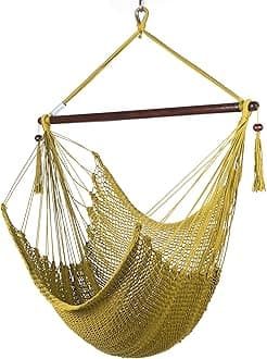 Caribbean Hammock Chair with Footrest - 40 inch - Soft-Spun Polyester - (Olive)