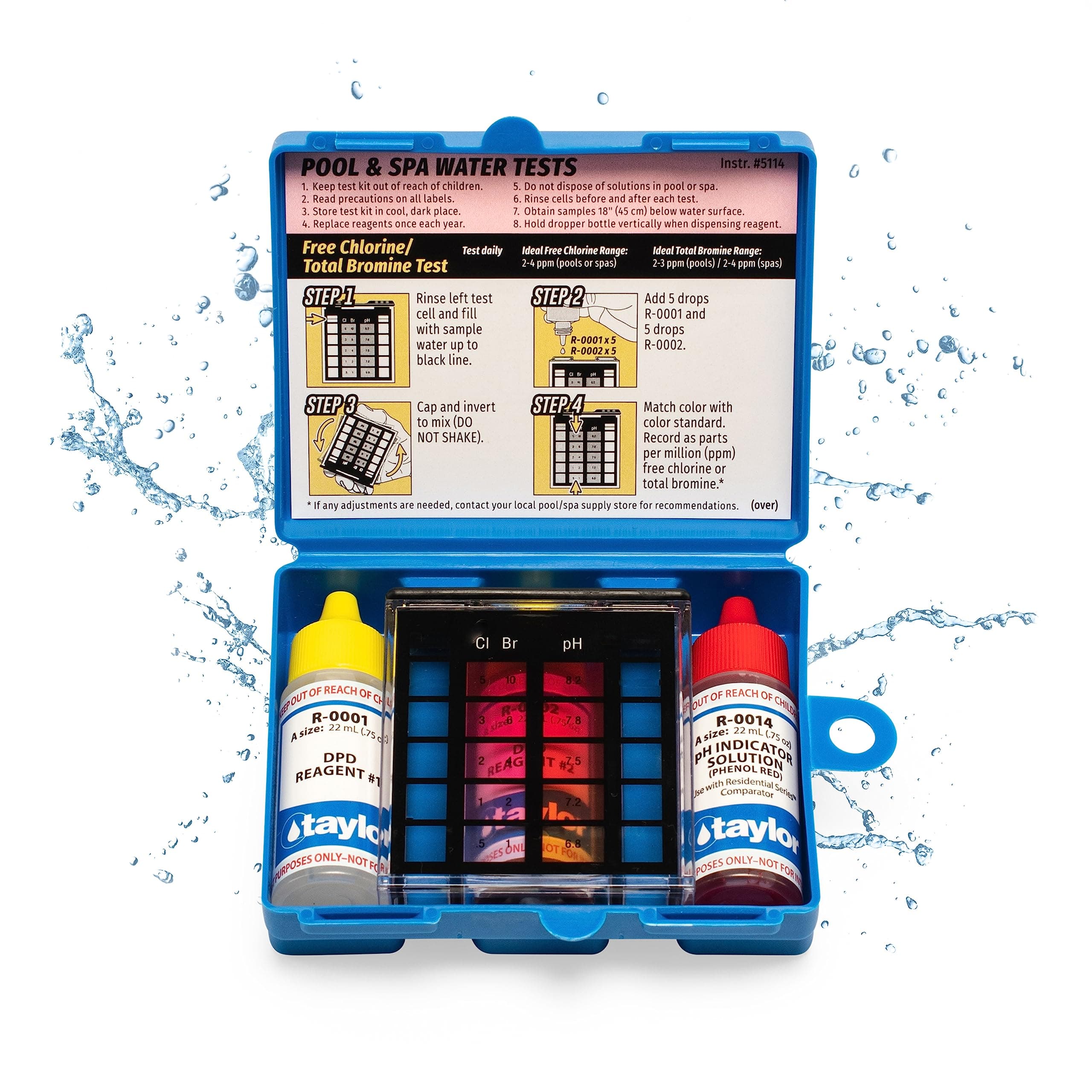 K1001 Basic Residential DPD Pool or Spa Test Kit