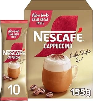 Café Style Cappuccino Sweet Frothy Instant Coffee Mix Pack (15.5g x 10 Sachets)